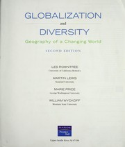 Cover of: Globalization and diversity: geography of a changing world