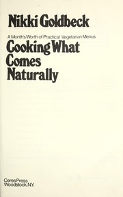 Cover of: Cooking What Comes Naturally