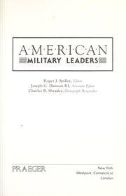 Cover of: American military leaders | 