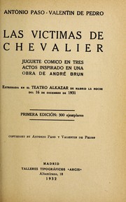 Cover of: Las vi ctimas de Chevalier: juguete co mico en tres actos