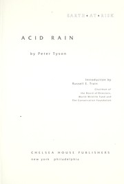 Cover of: Acid rain by Peter Tyson