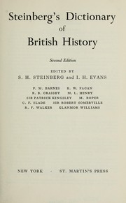 Cover of: Steinberg's Dictionary of British history