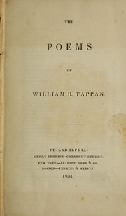 Cover of: The poems of William B. Tappan