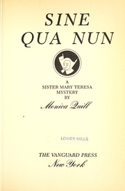 Cover of: Sine qua nun : a Sister Mary Teresa mystery by 