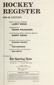 Cover of: Hockey Register 88-89 (Hockey Register)