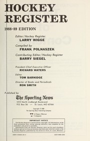 Cover of: Hockey Register 88-89 (Hockey Register) by Sporting News