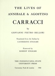 The lives of Annibale & Agostino Carracci by Giovanni Pietro Bellori