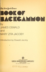 Cover of: The New York times book of backgammon