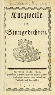 Cover of: Kurzweile in Sinngedichten by Heinr Sautier