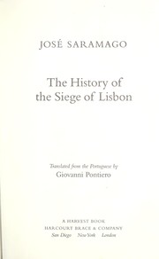 Cover of: The history of the siege of Lisbon by José Saramago