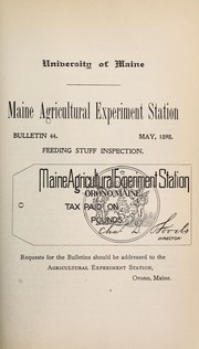 Cover of: Feeding stuff inspection by Charles D. Woods, Charles D. Woods