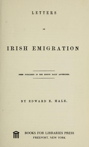 Cover of: Letters on Irish emigration. by Edward Everett Hale