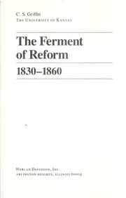 Cover of: The ferment of reform, 1830-1860