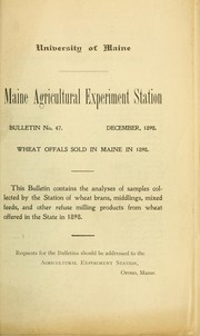 Cover of: Wheat offals sold in Maine in 1898