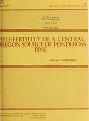 Cover of: Self-fertility of a central Oregon source of Ponderosa pine