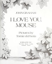 Cover of: I Love You, Mouse by 