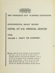 Cover of: Hotel at U.C. Medical Center by San Francisco City Planning Commission.