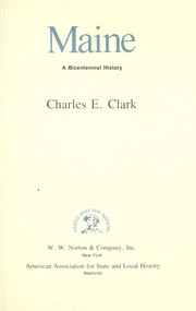 Maine by Clark, Charles E.