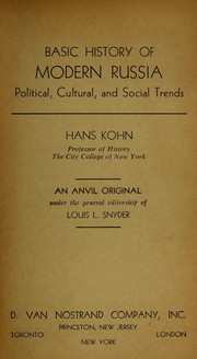 Cover of: Basic history of modern Russia by Hans Kohn