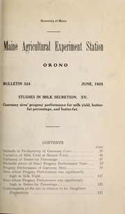Cover of: Studies in milk secretion by John W. Gowen