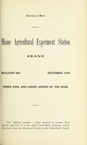 Cover of: Three pink and green aphids of the rose