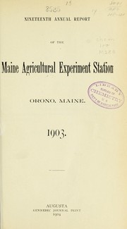 Cover of: Experiments in orchard culture