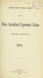 Cover of: Potato experiments in 1904 by Chas. D. Woods