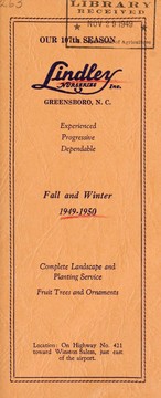 Cover of: Fall and winter 1949-1950 by J. Van Lindley Nursery Co. (Pomona, N.C.)