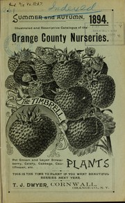 Cover of: Illustrated and descriptive catalogue of the Orange County Nurseries