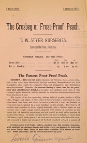 Cover of: The Crosbey or frost-proof peach by T.W. Styer Nurseries
