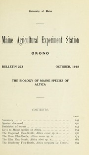 The biology of Maine species of Altica by William Colcord Woods