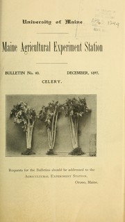 Cover of: Celery