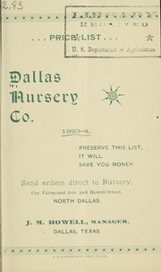Price list by Dallas Nurseries