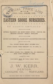 Annual price list fall, 1893-spring, 1894 by Eastern Shore Nurseries