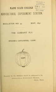 Cover of: The currant fly, Epochra canadensis, Loew