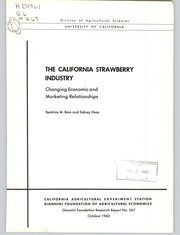 Cover of: California strawberry industry by Beatrice M. Bain