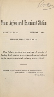 Cover of: Feeding stuff inspection
