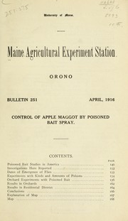 Control of apple maggot by poisoned bait spray by Henry H. P. Severin
