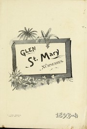 Cover of: Glen St. Mary Nurseries, 1893-94 by Glen St. Mary Nurseries