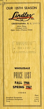 Cover of: Wholesale price list: fall 1966 spring 1967