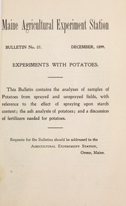 Cover of: Experiments with potatoes