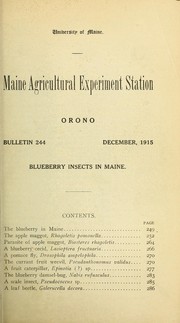 Cover of: Blueberry insects in Maine