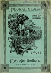 Cover of: Floral gems for winter blooming by McGregor Brothers