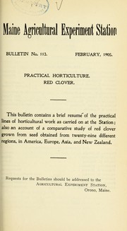 Cover of: Practical horticulture ; Red Clover