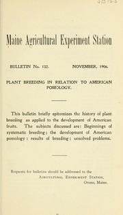 Cover of: Plant breeding in relation to American pomology