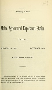 Cover of: Maine apple diseases