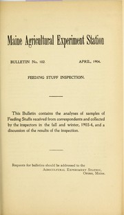 Cover of: Feeding stuff inspection
