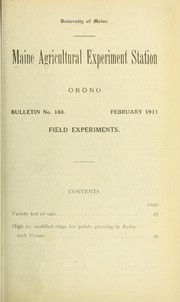 Field experiments by Chas. D. Woods