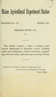 Cover of: Orchard notes, 1906