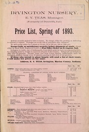 Cover of: Wholesale price list, spring of 1893